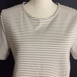 Jessica Holbrook Womens Top Size Medium Striped Short Sleeve